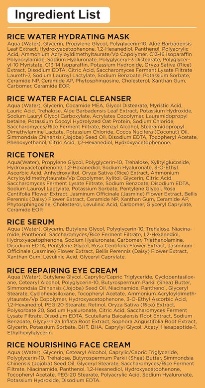 Skin Care Set,6Pcs Women Teen Glass Skincare w/Korean Rice Extract,Hydrate Glow Repair Anti-Aging Facial Routine Kit Gift for Women Mom Wife Teenage Girl Trendy Stuff Christmas Gifts Stocking Stuffers