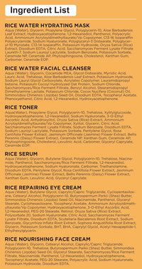 Skin Care Set,6Pcs Women Teen Glass Skincare w/Korean Rice Extract,Hydrate Glow Repair Anti-Aging Facial Routine Kit Gift for Women Mom Wife Teenage Girl Trendy Stuff Christmas Gifts Stocking Stuffers