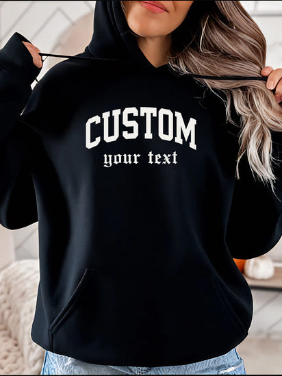 Custom Hoodie Personalized Text Print Unisex Casual Sweatshirt Women Men Streetwear Fashion Autumn Winter Wear